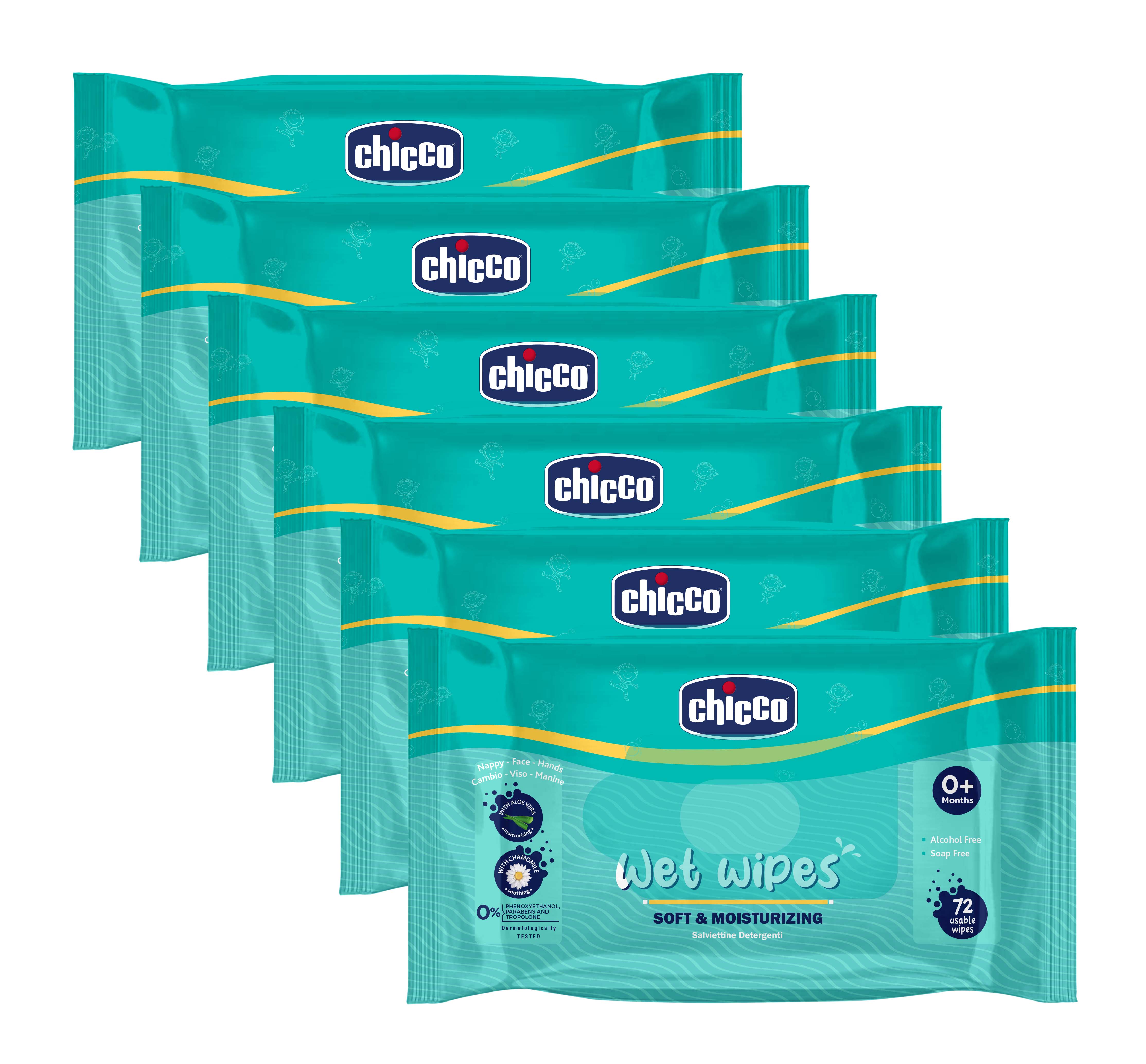 Chicco Wetwipes Pack of 3-432 PCS
